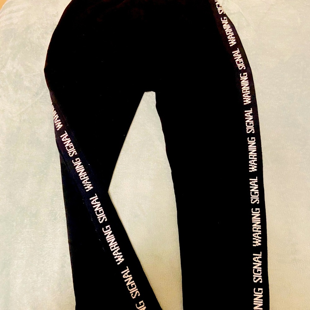 Zara WARNING SIGNAL pajama pants